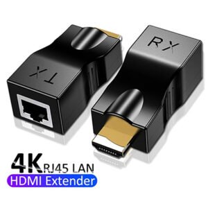 מתאם למאריך HDMI 4K עד 30 מטר בכבל רשת RJ45